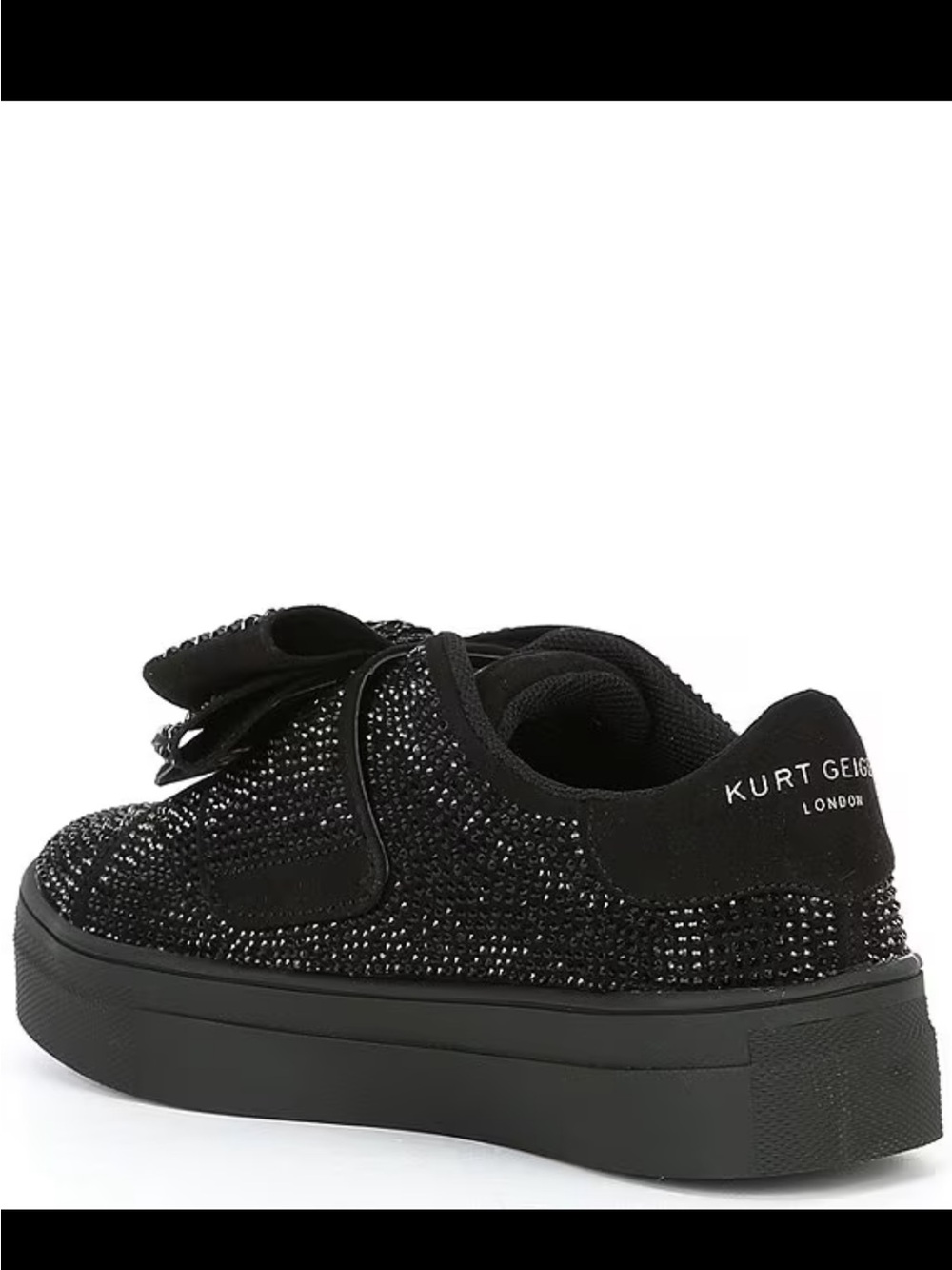Kurt Geiger Girls' Laney Crystal Embellished Bow Sneakers (Youth) size 13 - Picture 2 of 3
